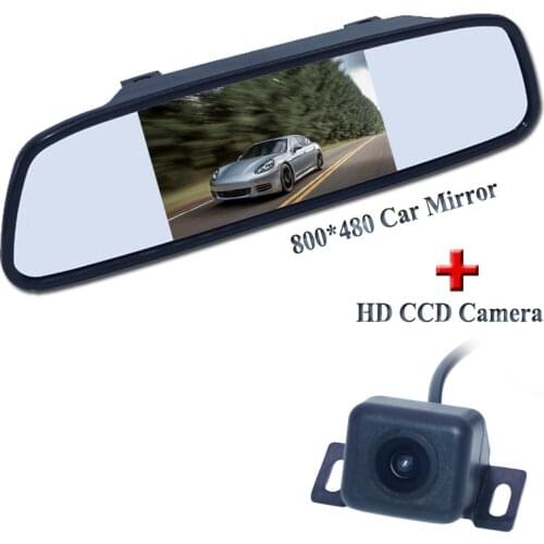 Hot Selling Universal 4.3" TFT LCD Car Rearview Mirror Monitor with CCD Rear View Camera Car Video Parking Assistance System