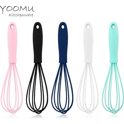 Egg Beater Multifunctional Rotary Manual Egg Beater Mixer Mini Plastic Kitchen Egg Whisk Bake Tool Egg Agitator Silicone Eco-Fri