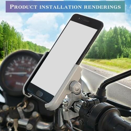 360 Degree Rotatable Motorcycle Phone Holder Mount Handlebar Bicycle Shock-Absorbing Mobile Phone Holder For iPhone Samsung 2020