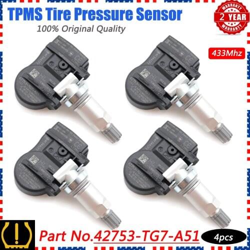 XUAN TPMS Tire Pressure Monitor Sensor 42753-TG7-A51 For Honda Pilot RIDGELINE ACURA NSX 3.5L 2016-2019 433MHZ 42753-T6N-A01
