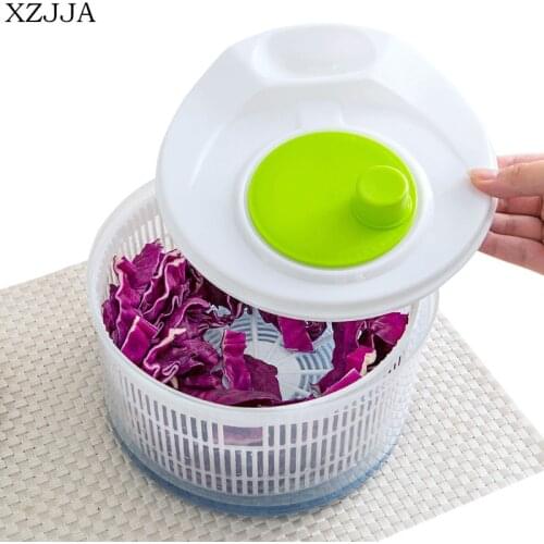 XZJJA Household Multifunction Vegetable Dehydrators Fruit Drain Basket Salad Tools Drying Filter Draining Kitchen Cooking Gadget