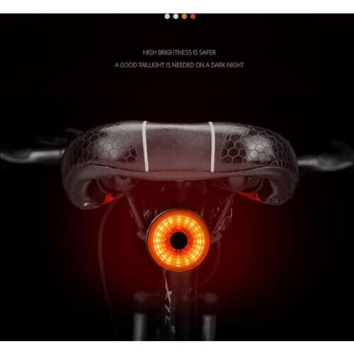 Bike Bicycle Tail Rear Light Smart Induction Aluminum Alloy Usb Charging Night Riding Road Bike Safety Light Cycling Accessories