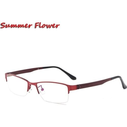 Chashma Fashion Female Glasses Prescription Eyewear Semi Rimmed Stylish Optical Glasses Frame for Women
