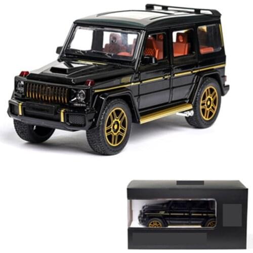 1:24 simulation off-road vehicle alloy mold childrens birthday gift toy collection ornaments sound and light pull back