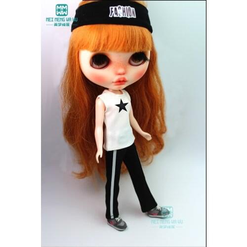 1/6 blyth Azone doll clothes Accessories fashion Pentagram vest, sweatpants