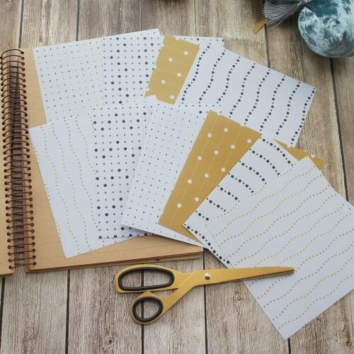 10 Sheets/lot 15.2*15.2cm DIY Yellow Black Dot Paper Design Wrapping Creative Craft Background Scrapbook Paper