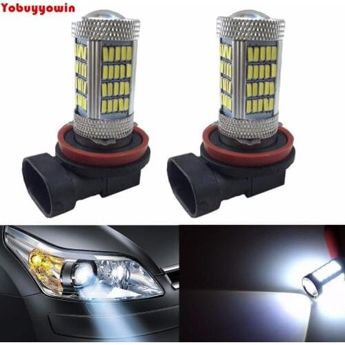 2Piece Newest Version H11 H8 led High Power 4014 92smd Chipsets Super Bright 6000K White Car Fog DRL Lights Replace Bulbs