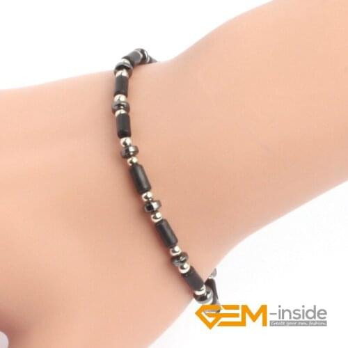 4X6MM column shape natural stone bracelet ( Agates Dalmatian jades Aventurine coral ) for women Birthday Present Gift