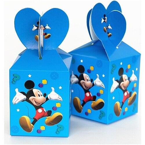 6Pcs/lot Party Paper Candy Box Gift Bag Wedding Gift Baby Shower Favors Birthday Party Christmas Supplies