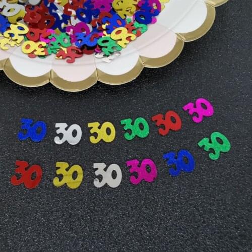15g Golden Silver Number 30 Confetti Sequins Age 30 Birthday Party Sparkly Table Decor Confetti 30th Anniversary Party Supplies