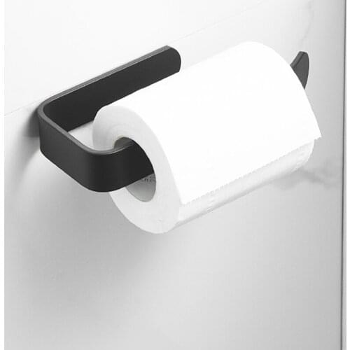 Black Toilet Paper Holder Wall Mount Tissue Roll Hanger Space aluminum Waterproof Kitchen Bathroom Accessories