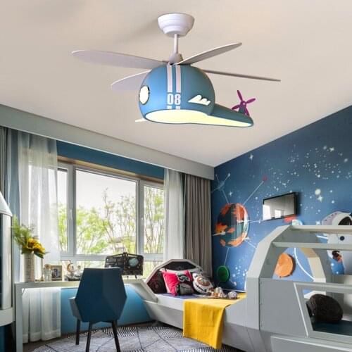 Children room decorative led ceiling lamps chandelier fan bedroom ceiling fan with led light and control ceiling fans with light