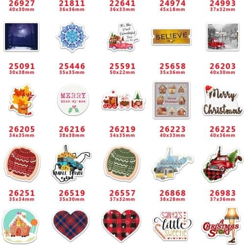 DIY decoration crafts accessories Christmas character planar resin 30pcs per pr27121