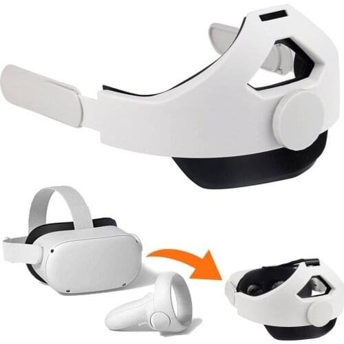 Head Strap For Oculus Quest 2 VR PU Leather & Foam Cushion Increase Supporting Force Comfort Virtual Reality Accessories