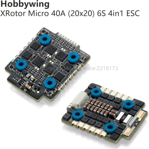 Hobbywing XRotor Micro 40A (20x20) 6S 4in1 ESC Blheli 32 Dshot 1200 / 150/300/600 for RC drone RC frame FPV