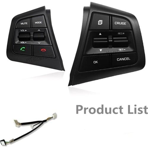 56190-C9010 Steering Wheel Cruise Control Buttons Remote Control Volume Button 96710C90004X For Hyundai Creta Ix25 2.0L
