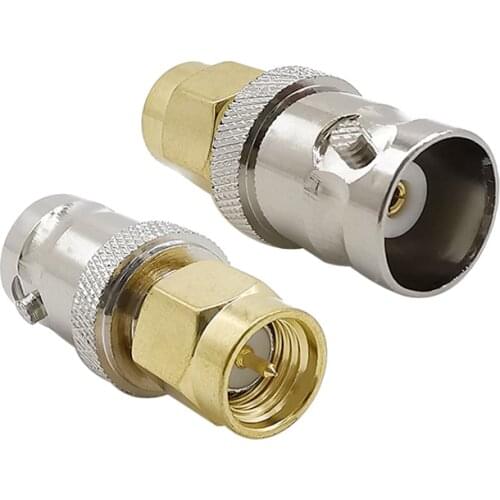BNC Female to SMA Male RF Coaxial Coax Adapter M/F Plug BNC Jack Radio Antenna Connector Converter for Antennas Broadcast Radios