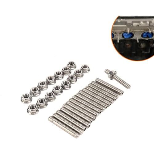 Stainless Steel Exhaust Manifold Bolt Kit for Ford 4.6 5.4 Liter V8 Engine
