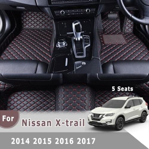Leather Mats Carpets Car Styling Right Hand Drive Car Floor Mats For Nissan X-trail xtrail 5 seats 2014 2015 2016 2017