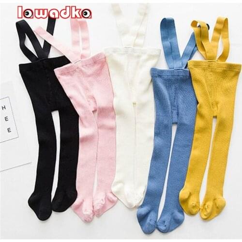 Lawadka Newborn Baby Suspender Girls Boys Tights Spring Autumn Infant Pantyhose Cotton High Waist Bandage Overall Leggings 2021