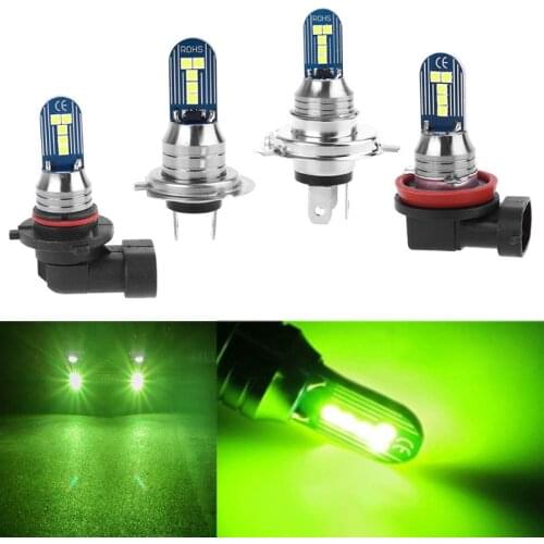 Mini Size H4 H7 H11 9006/HB4 Super Bright Car LED Light Canbus Headlight Bulbs Car Fog Lamp 15W 1000LM Lemon Green