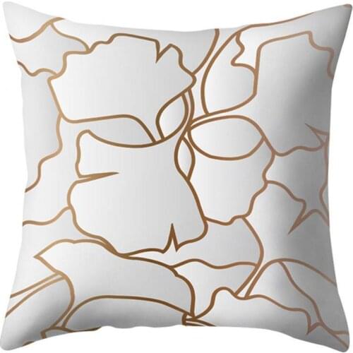 50% Hot Sale Leaf Line Plaid Print Throw Pillow Case Cushion Cover Home Car Sofa Couch Decor
