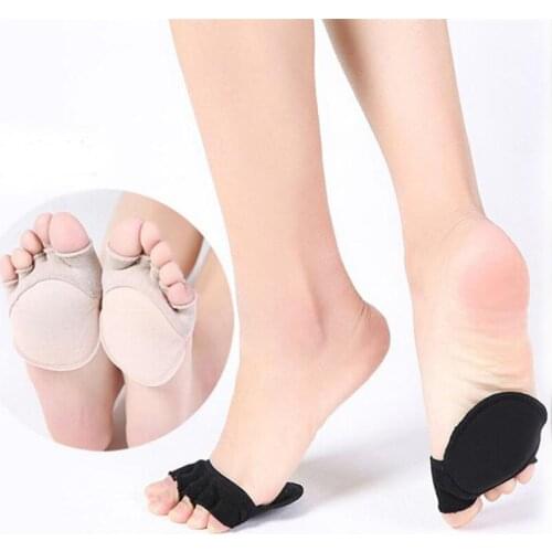 Cotton Half Insoles Pads Foot Care Insoles Forefoot Pain Relief Massaging Gel Metatarsal Toe Support Pads Insoles Forefoot 1Pair