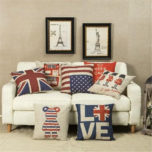 1pcs 45x45cm Animated cartoon Nap Cotton and linen Pillows Car seat back Stuffed cushion Sofa cushion for leaning on pillow