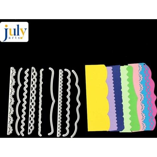 Julyarts Lace Edges Frame Metal Cutting Dies Scrapbooking Stencils Photo Album Cutting Dies Paper Card Making 88*118mm