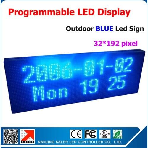 Store Advertising Led Sign led board display Programmable Message Sign Moving Scrolling LED Display Board Blue Color 40*104cm