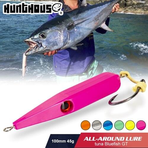 Hunthouse fishing hard pencil lure 100mm/45g GT sinking trolling for Blue Fish Tuna Jacks swimbait long casting