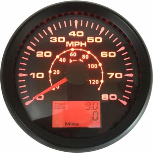 1pc New Style 85mm GPS Speedometers Modified 0-80MPH LCD Speed Odometers 0-120km/h Speed Mileometers Trip Gauge Cog for Auto
