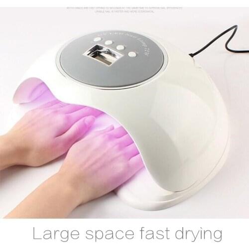 72W UV/LED nail lamp intelligent phototherapy nail machine four-speed timeless pain-free mode large space Nail Dryer