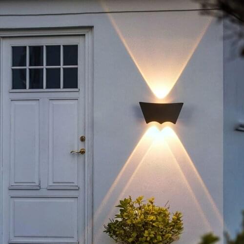 12W Outdoor Waterproof Exterior Wall Light Up Down Courtyard LED Porch Light Spotlight Balcony Staircase Front Door Wall Lamp