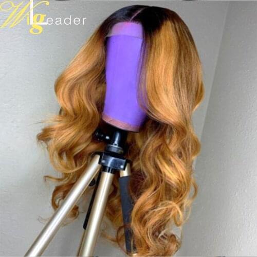 Wigleader Ombre Human Hair Lace Front Wigs Preplucked Two Tonde 13x6 Lace Frontal Wig Glueless Hair Wigs Wave Hair Lace Wigs