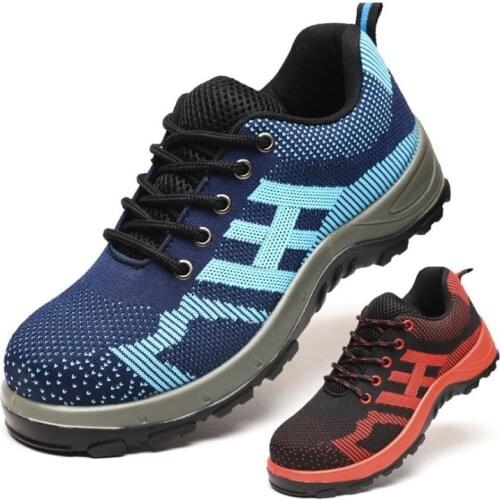 Unisex Spring AIR Mesh Safety Shoes Classic Breathable Work Shoes Steel Toe Cap Wear Protection Boots