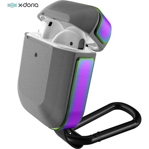 X-Doria Defense Trek Case For AirPods 1&2 Real Machined Aluminum Polycarbonate Protective Case Cover For Apple AirPods 1&2 Coque