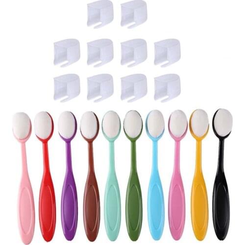 10pcs/set Smooth Blending Brushes Drawing Painting Brushes Flat Kit for DIY Scrapbooking Cards Making Ink Application Tools