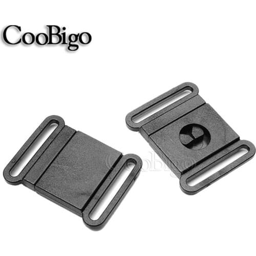 50 Pcs Black Plastie Safety Breakaway Bra Buckle 10mm 15mm 20mm 25mm For Outdoor Backpack Pet Collar Belt Harness Accessories