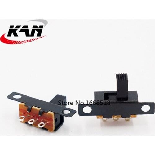 50 Pcs SS-12F55 (1P2T) various handle height 2 position toggle switch white shell three feet vertical with ears