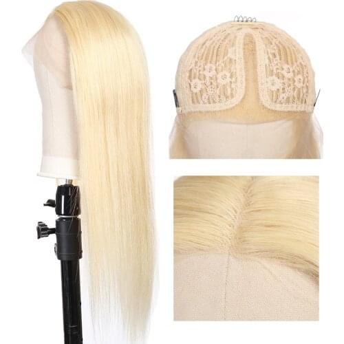 613 Lace Wig Honey Blonde Middle Part Brazilian Straight Human Hair 13x1 Lace Wigs 8-28 inch Transparent Glueless Wigs For Women