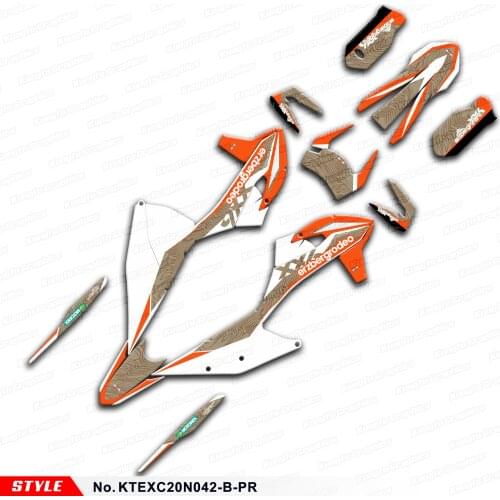 Aftermarket Decals for EXC EXC-F XC-W XCF-W 150 300 500 SX SXF XC-F 125 250 350 450 2019 to 2022, Style No.KTEXC20N042-B-PR