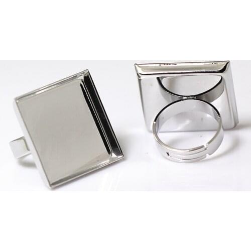 Beadsnice ID11510 in stock diy jewelry wholesale of brass rings with 25mm ring base of adjustable ring