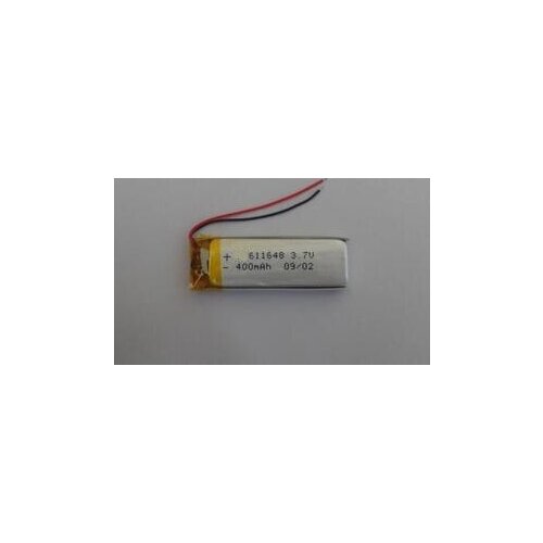 Free shipping 2pcs/lot 3.7v 611648 400mah polymer lithium rechargeable battery for power bank player GPS tablet recorder MP5