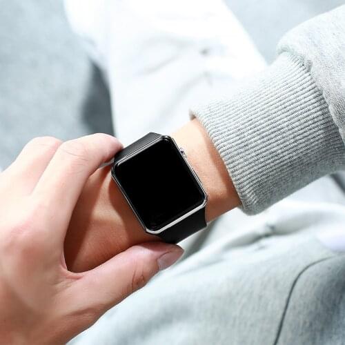 Men Watch Women Casual Sports Bracelet Watches White LED Electronic Digital Candy Color Silicone Wrist Watch Children