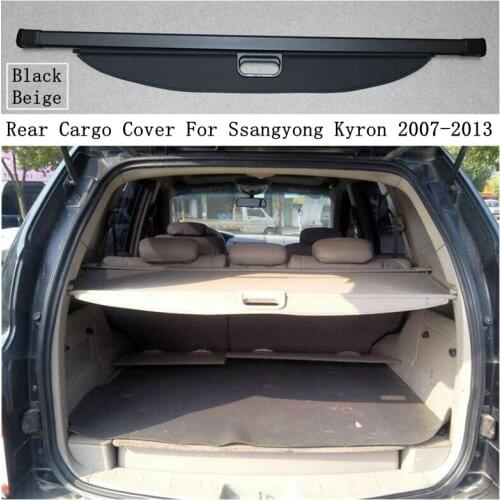Rear Cargo Cover For Ssangyong Kyron 2006-2013 Privacy Trunk Screen Security Shield Shade Black Beige Auto Accessories
