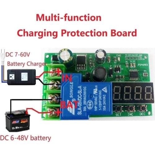 Dc 12V 24V 36V 48V 30A lead acid lithium battery charging protection board for car auto battery automatic start stop module