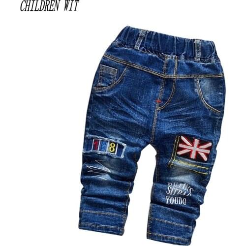 CHILDREN WIT Boys pants jeans Boys Jeans for Spring Fall fashion Childrens Denim Trousers Kids 2-6 year Pants for girls