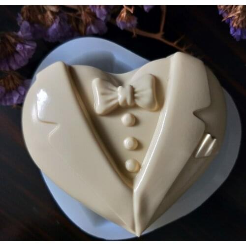 Fondant Mould Bride and Groom Silicone Mold Gypsum Chocolate Candle Mold Soap Moldsclay Resin Wedding QT0199 PRZY Silicone