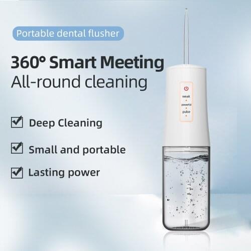 Oral Irrigator USB Rechargeable Water Flosser Portable Dental Water Jet 230ML Water Tank Waterproof Teeth Cleaner ultrasonic